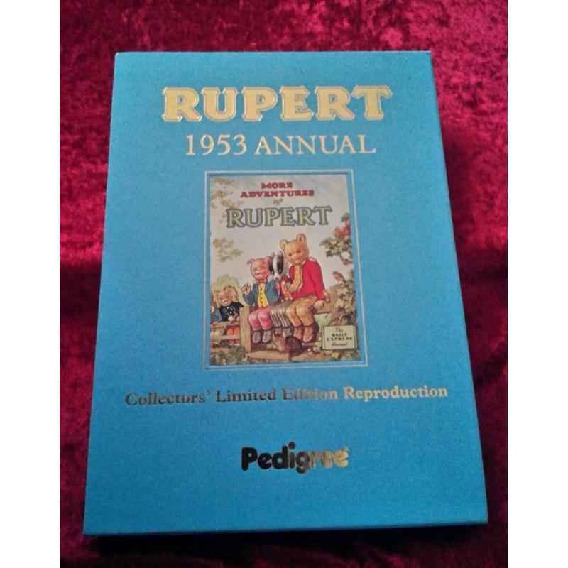 Rare Rupert the Bear 1953 annual in box