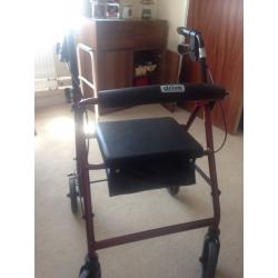 4 wheel fold up and sit on walker
