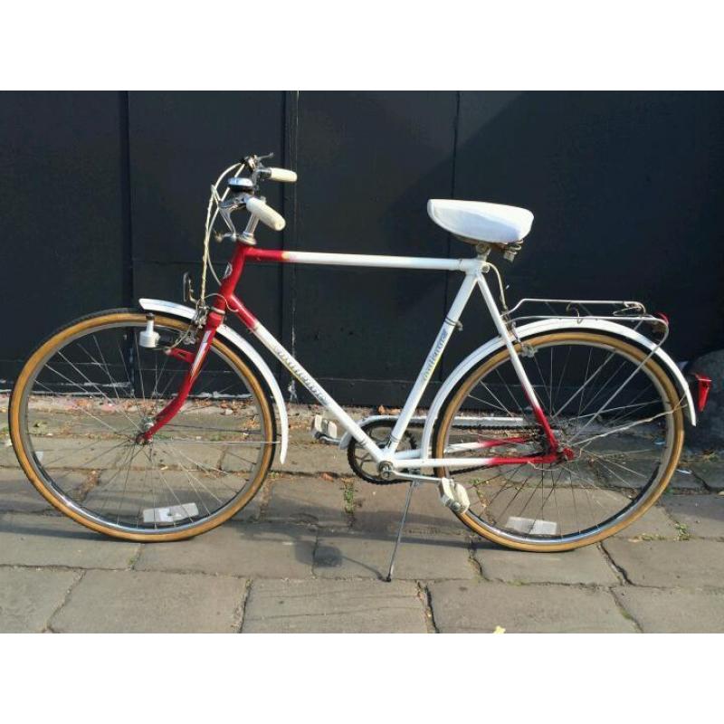 Men's retro road bike red/white