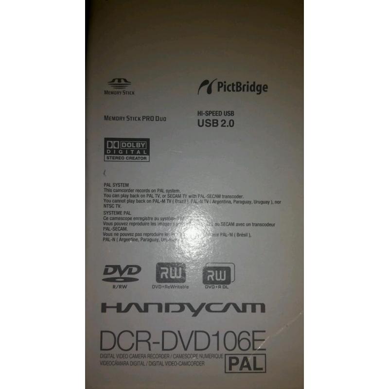 Sony dvd handycam camcorder