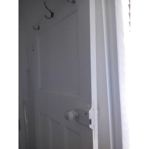 2 Reclaimed Old 1925 doors - 30" - Painted in egg shell white - Good condition