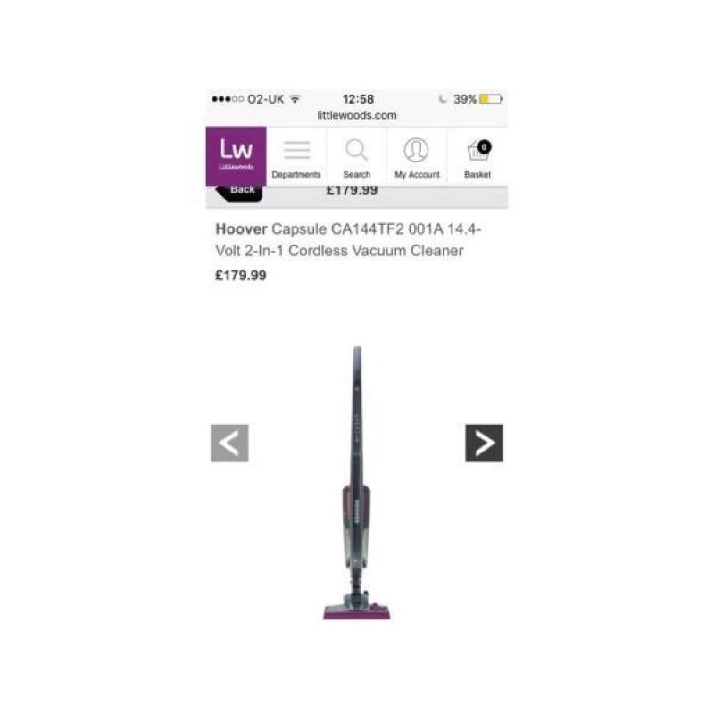 NEW Hoover 2 in 1 Cordless