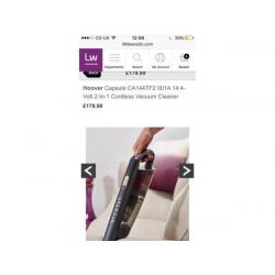 NEW Hoover 2 in 1 Cordless