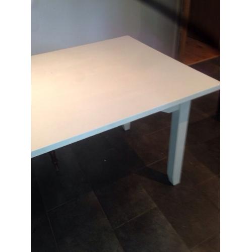 Painted solid oak dining table