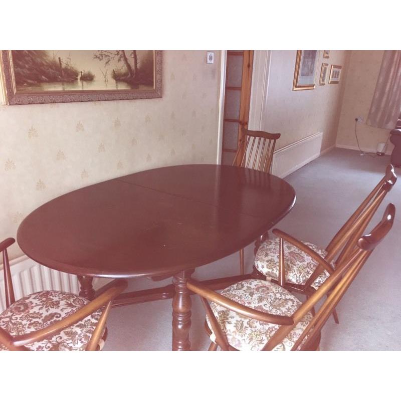 Ercol table & chairs