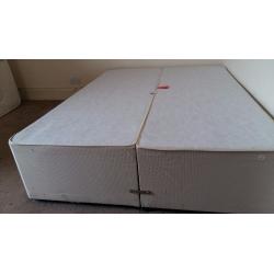 Double divan bed with mattress