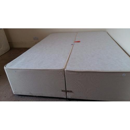 Double divan bed with mattress