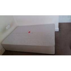 Double divan bed with mattress
