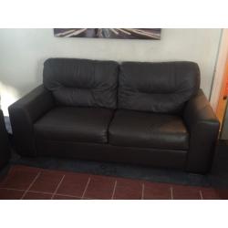 Brown leather sofas