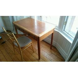 Wooden desk and chair