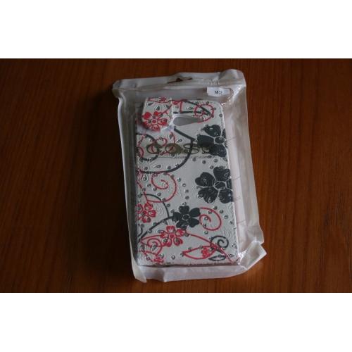 New white and pink sparkly mobile phone case fits Sony experia M2