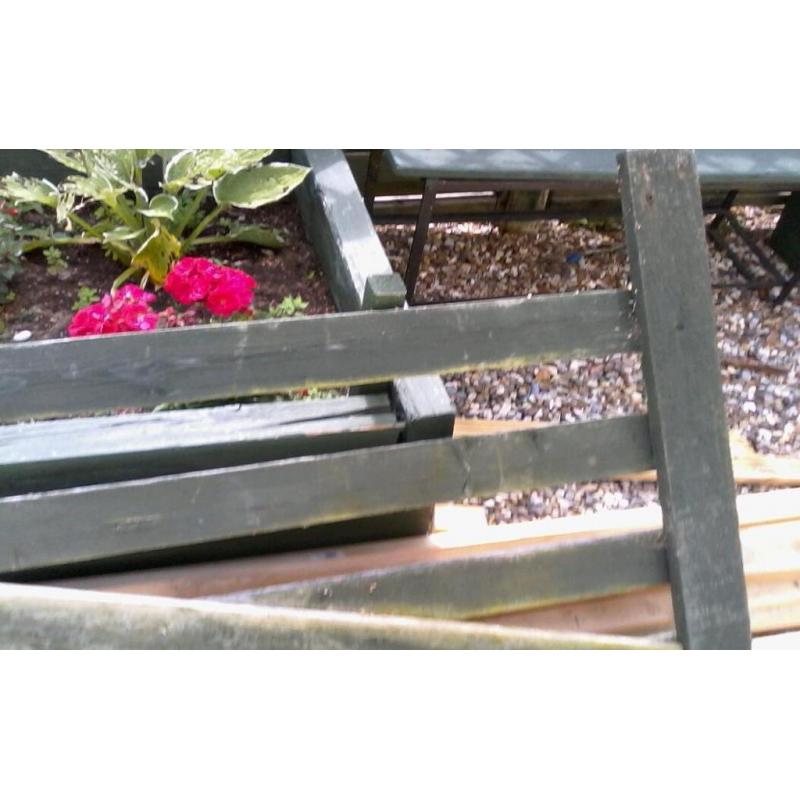 Long wooden gate roughly six ft