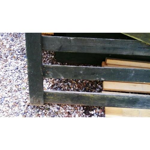 Long wooden gate roughly six ft