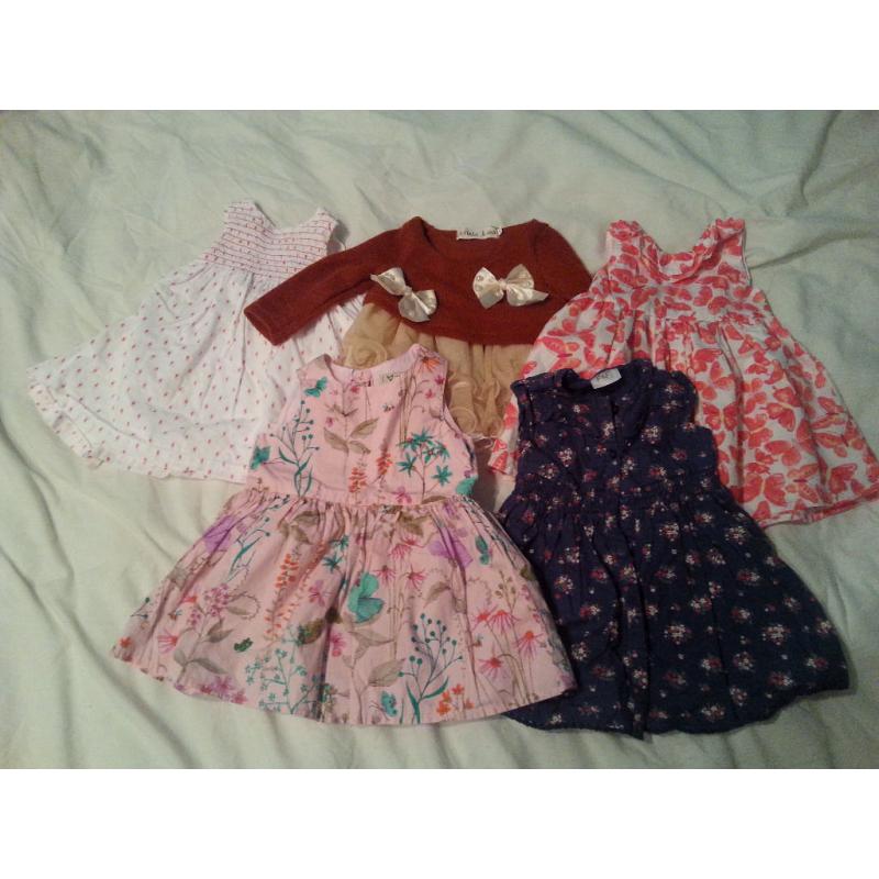 5x Baby Girls Dresses for sale - 0-3 months