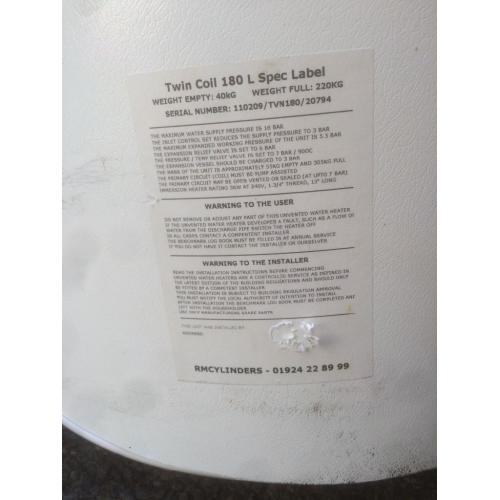 Invented cylinder 180ltr & 30kw Potterton boiler 4 year old all in working ordered.