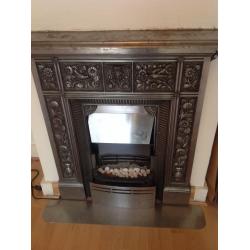 Metal fireplace surround