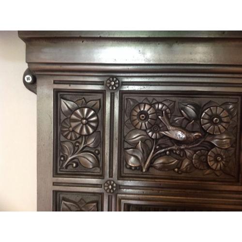 Metal fireplace surround