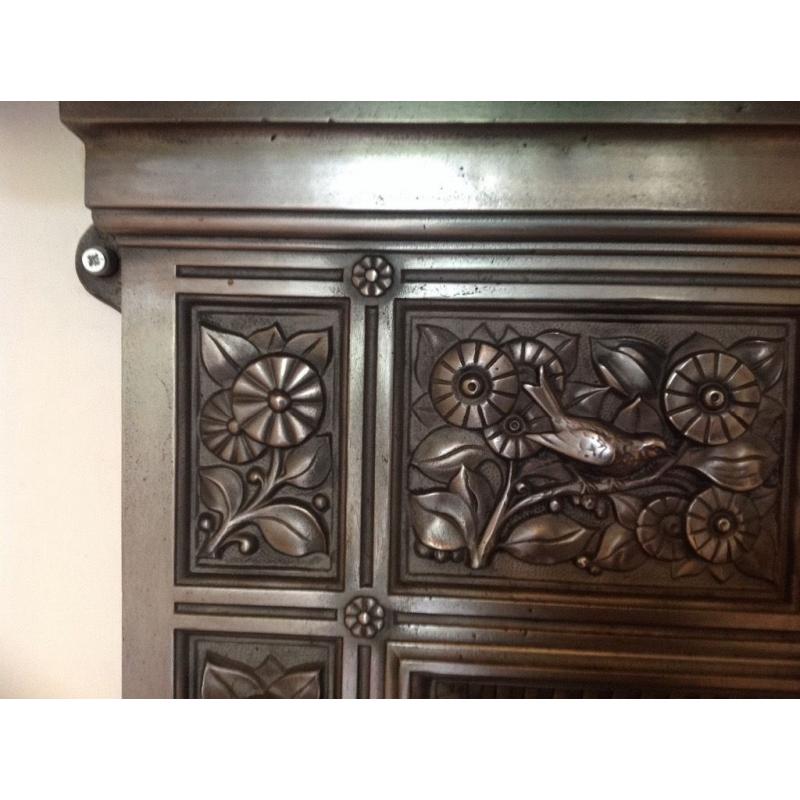 Metal fireplace surround