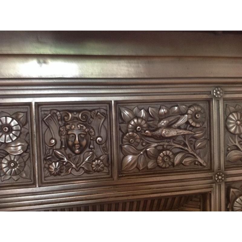 Metal fireplace surround