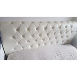 White leather Double bed. Really good condition