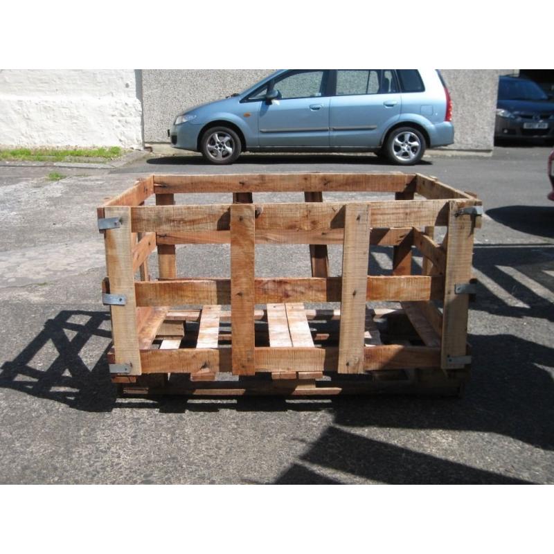 "Treated Hard Wood Crates"