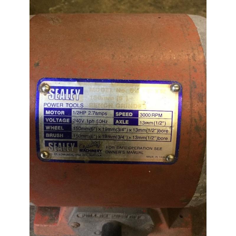 Sealey bench grinder bg150xw