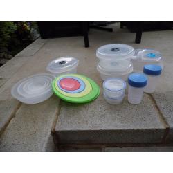 plastic storage containers assorted + other