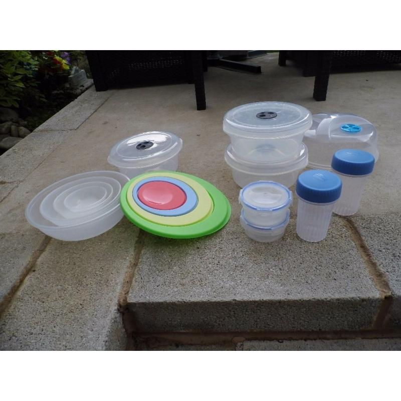 plastic storage containers assorted + other