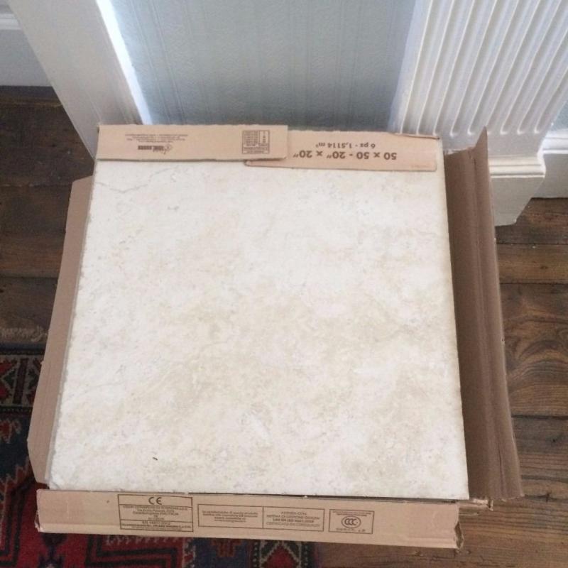 15sqm Cermaic Floor Tiles - Travetine/Limestone