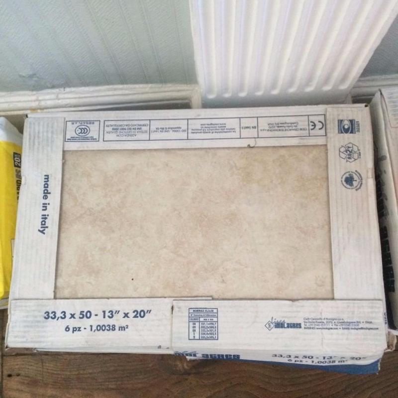 15sqm Cermaic Floor Tiles - Travetine/Limestone