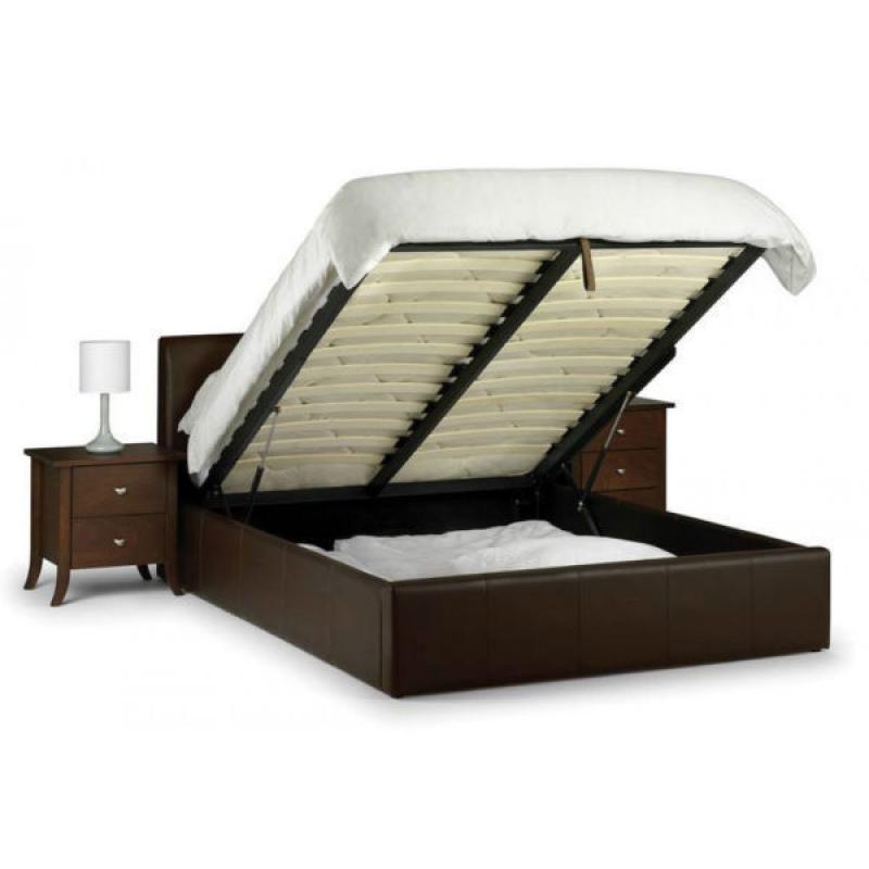 BRAND NEW - Double Storage Leather Bed w/ 10inch Dual-Sided Full Ortho Mattress- Kingsize available