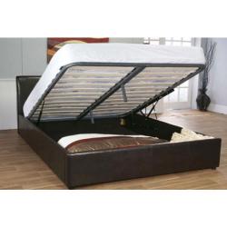 BRAND NEW - Double Storage Leather Bed w/ 10inch Dual-Sided Full Ortho Mattress- Kingsize available