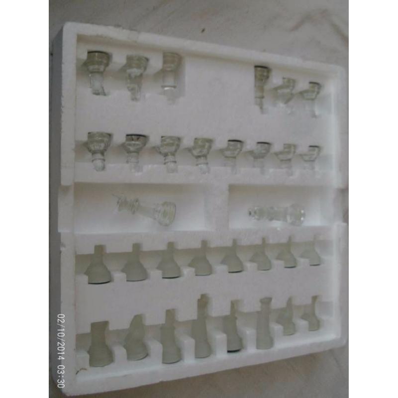 Maplegrove Collection GLASS CHESS SET.