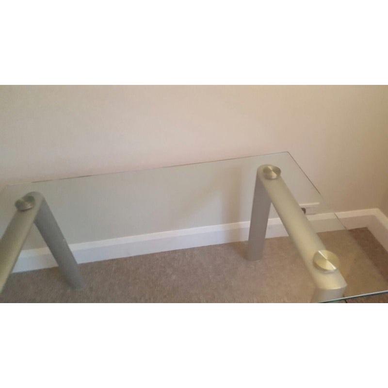 Glass Top Dining Table Mental Legs Large