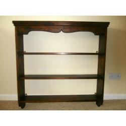 Wooden hanging wall shelves