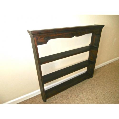 Wooden hanging wall shelves
