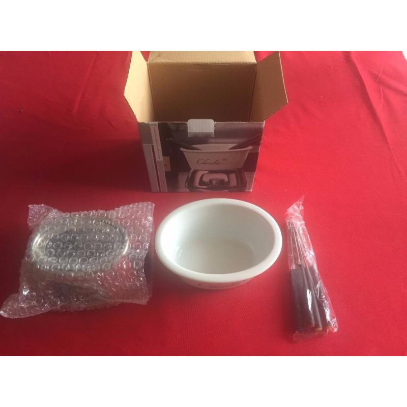Chocolate fondue set (4 people) - Never used