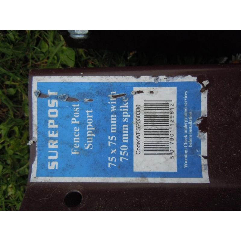 METAL FENCE POST SUPPORTS