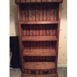 Solid pine bookshelf