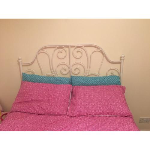 White Double bed