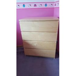 Beech malm chest of drawers ikea