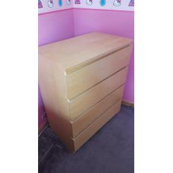 Beech malm chest of drawers ikea
