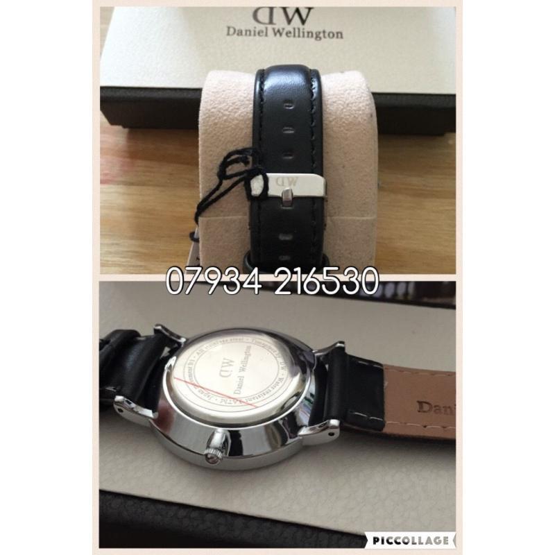 Daniel Wellington DW watch brand new with box and papers designer leather strap not Armani boss