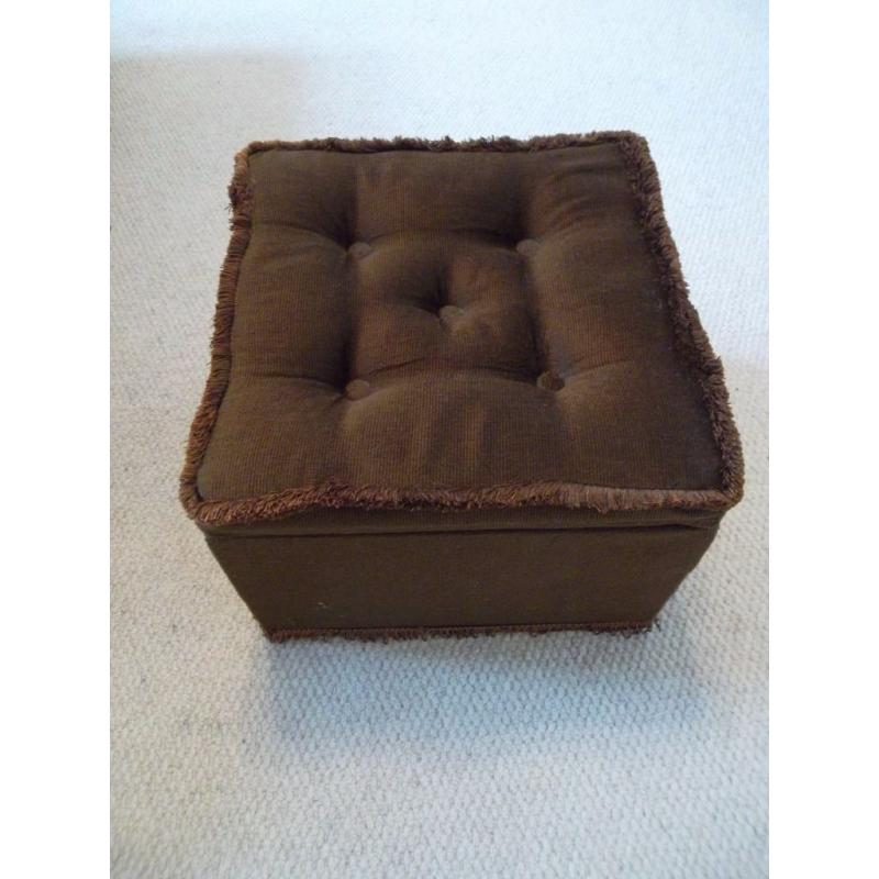 Brown Storage Box / Pouffe