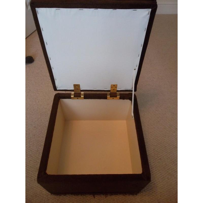 Brown Storage Box / Pouffe