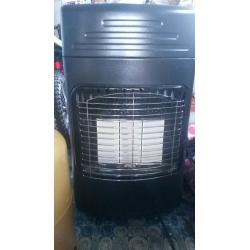 portable Gas heater with gas container included. as new with box.