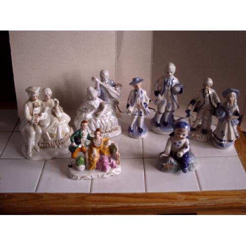 collection of 9 ornaments figurines lot 1