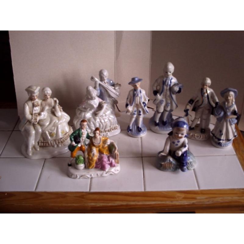 collection of 9 ornaments figurines lot 1