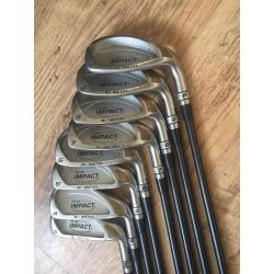 Set of Hippo golf clubs: 3456789P fair condition.