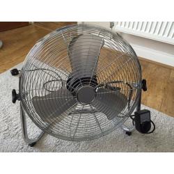Large chrome fan
